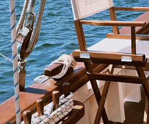 deck chair aboard the Sanbaia